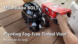 Milwaukee BOLT Pivoting Fog-Free Tinted Visor (Helmet Only), Gray - Model #48-73-1416