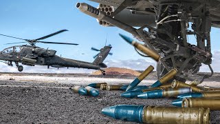 US AH-64 Apache Complete Powerful Weapons Systems Loading and Testing Profile