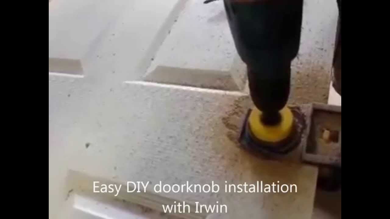 Drilling Door Knobs Holes With The Irwin Installation Kit Youtube
