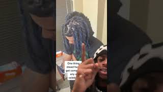 He Dyes His Locs BLUE