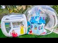 Five Kids build Inflatable Playhouse for children