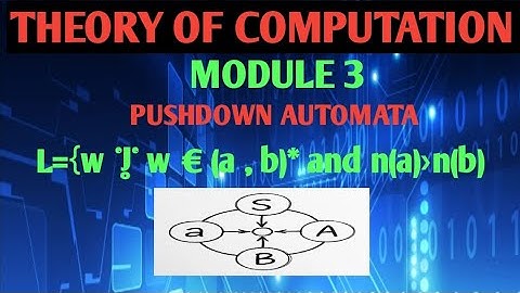 BCS503 THEORY OF COMPUTATION MODULE 3 PUSHDOWN AUTOMATA IMPORTANT TO EXAM