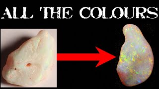 Coober Pedy Opal Rainbow Full Spectrum Opal Carving. Opal Empire Rough