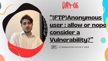 🦝 **Security Risks Associated with Anonymous FTP Users.**|| CYBERMASTER || @CyberCavin