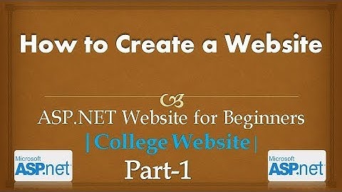 How to create ASP.NET Website for Beginners | College Website| #CODERBABA | Part-1 Hindi