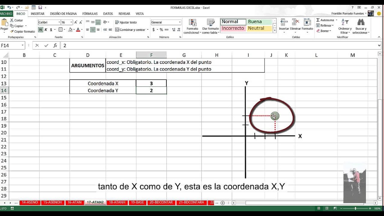 Función ATAN2 Excel 2013: 17 de 449 (HD 1340 x 720) AVI - YouTube