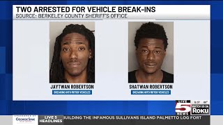 VIDEO: Deputies arrest 2 in connection with Goose Creek-area vehicle break-ins