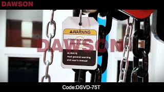 DSVD-75T 75Ton Heavy Duty Manual Chain Block | 3.5M Lifting Height, Φ10x30MM Load Chain