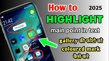 How to highlight main point in any text gallary me photo ko coloured mark kaise kare connectontech