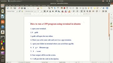 How to compile/ run c++ code in ubuntu