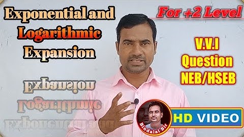 Exponential and Logarithmic Expansion sum to infinity