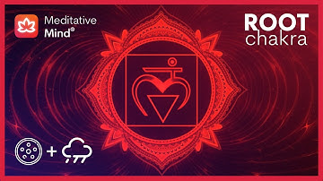 ROOT CHAKRA HEALING with Rain + Soft Hang Drum Music | Let go of Worries, Anxiety and Fears