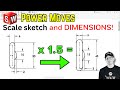How to SCALE a sketch with DIMENSIONS in SOLIDWORKS  - Inches to mm conversion thumbnail