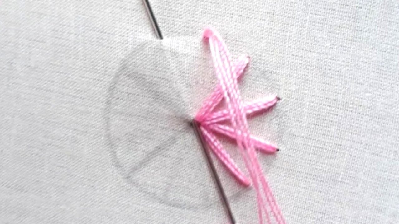 Hand Embroidery,flower petal embroidery,leaf embroidery,নকশি কাঁথা