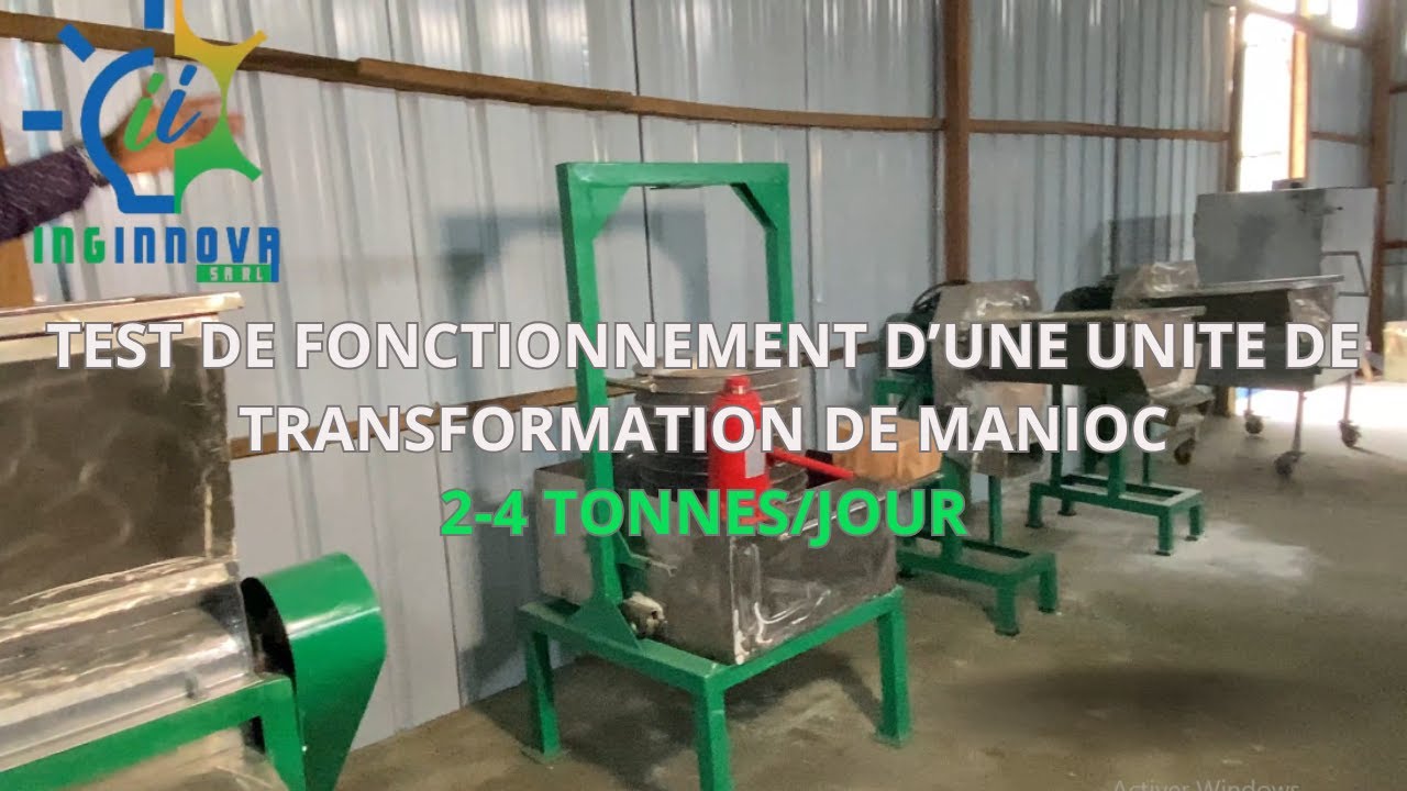 FONCTIONNEMENT D'UNE UNITE DE TRANSFORMATION DE MANIOC