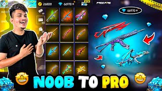 Free Fire NOOB TO PRO In 5Mins I Bought All Guns Skins And Bundle😍 In 99 Diamonds -Garena Free Fire