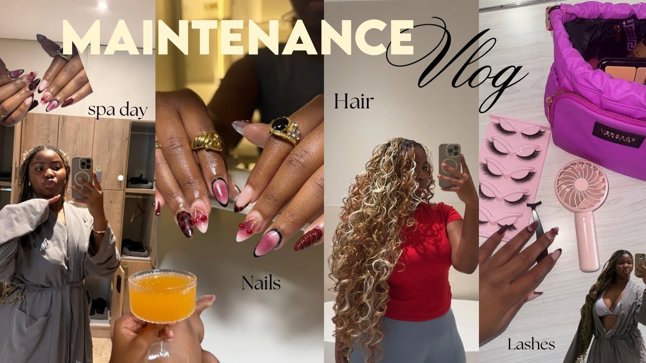 Видеоблог о техническом обслуживании ‘25 | День в спа, волосы, ногти, ресницы | Южноафриканский ю...