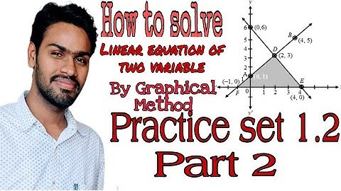 Linear Equation in two variable Practice set 1.2 part 2 By graphical method