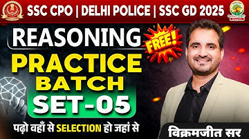 🔥SSC CPO SI Reasoning Practice Set 5 | SSC CPO SI Reasoning Classes | Reasoning By Vikramjeet Sir
