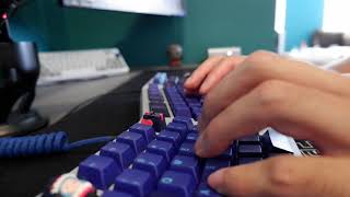 FLX Virgo w/ Retooled Black Stems in Zealios Housings and GMK Laser Typing Test