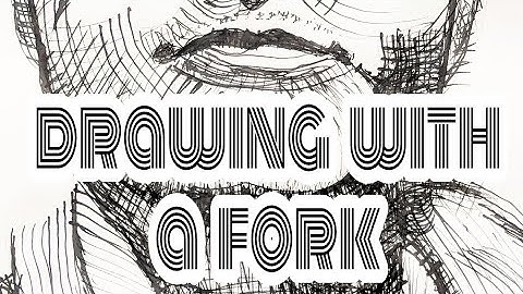 Portrait Drawing With A Fork! - mark-making - theartproject chad brown