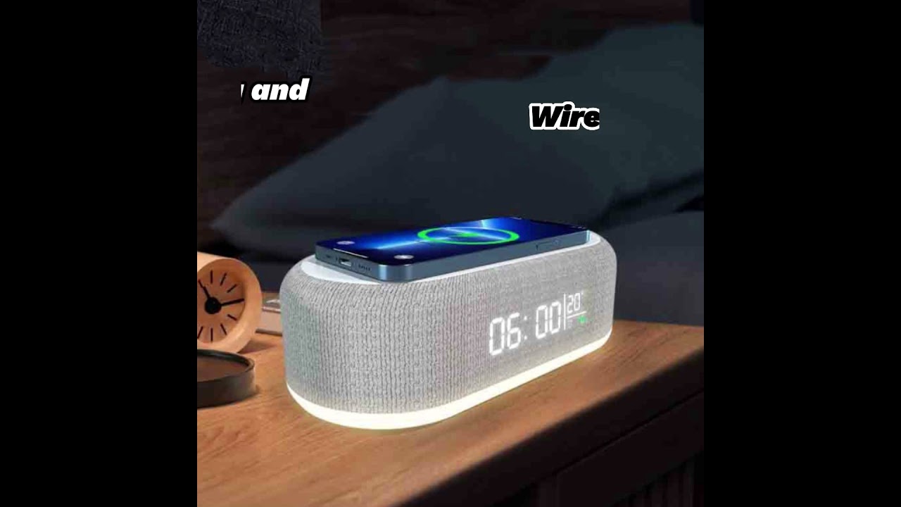 Smart Desk Lamp: Clock, Alarm, Wireless Charging - Elevate Your Workspace! ⏰💡🔋