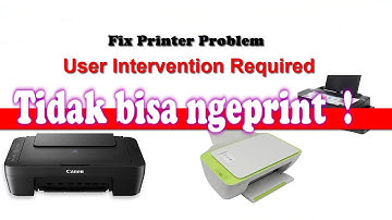 printer error user intervention required - cannot print