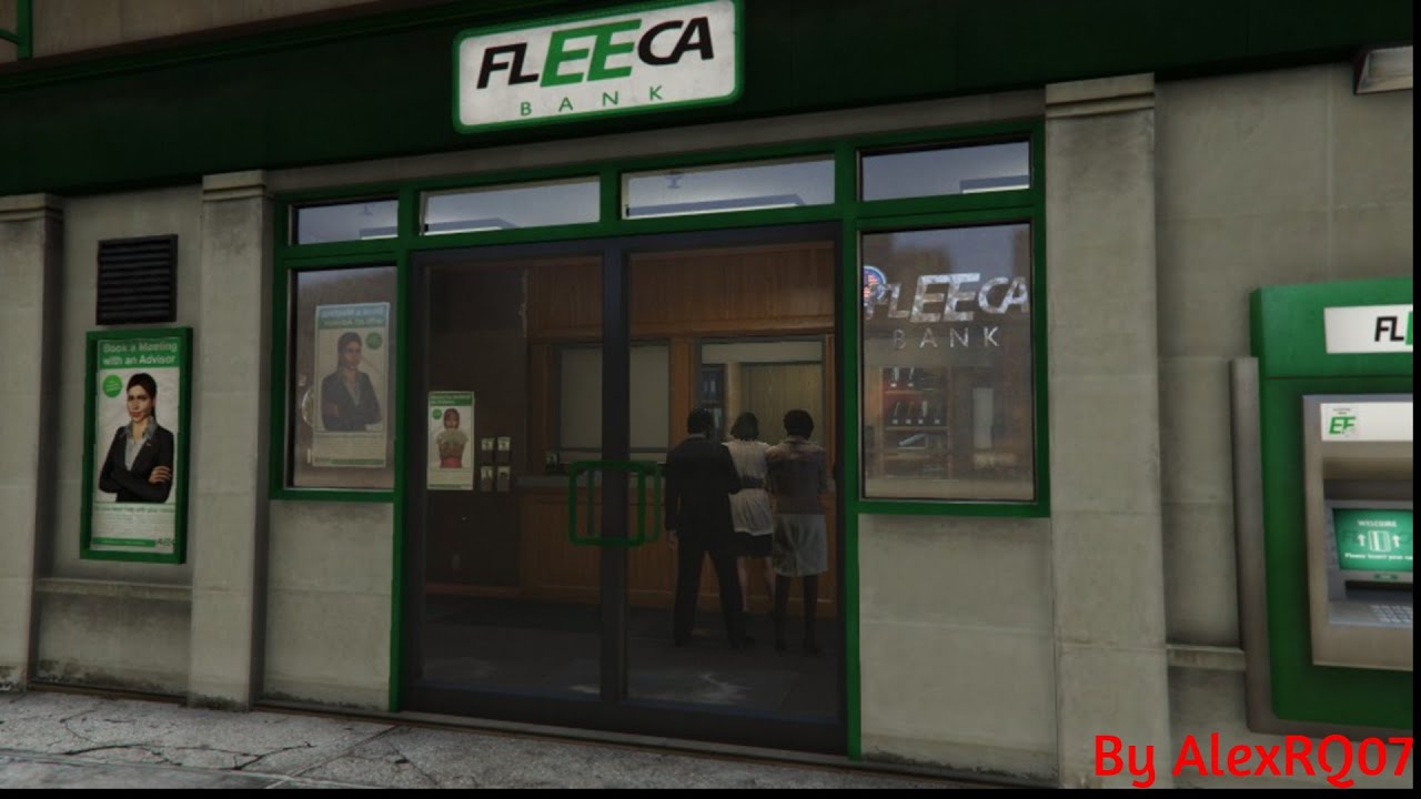 Local bank s green. Fleeca GTA 5. Банк Fleeca. Флеека банк ГТА 5. Банки Fleeca в ГТА 5.