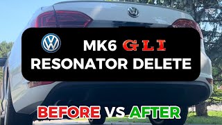 VW Jetta GLI MK6 Resonator Delete Cold Start Before &amp; After