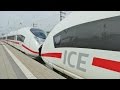 Zugverkehr in München - Pasing mit Werbeloks und ICE Velaro