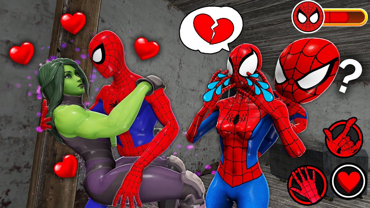 Playing as Spiderman Family   Love Secret SpiderGirlfriend and SpiderMan in Granny House
