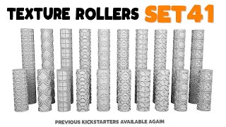 Texture Rollers Set 41 - STL files for 3D Printing