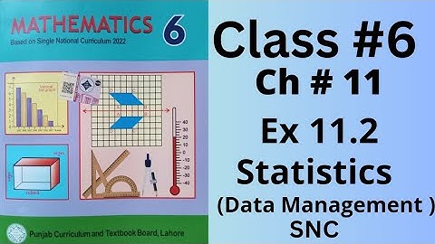 Class 6th, Ch no 11, Ex no 11.2 (Complete ), Statistics ( Data Management ), SNC, PTB.