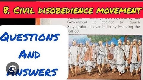chapter 8 civil disobedience movement / #textbook marking question and answer # history   class 8