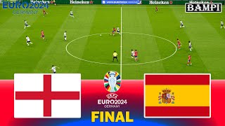 ENGLAND vs SPAIN / UEFA EURO 2024 FINAL / Full Match All Goals / PES Gameplay