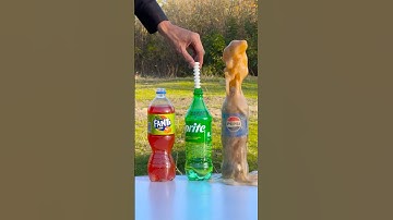 “Wow! Mentos Explodes Cola!” Crazy Fountain!” 🔥😱 #cokevsmentos #experiment