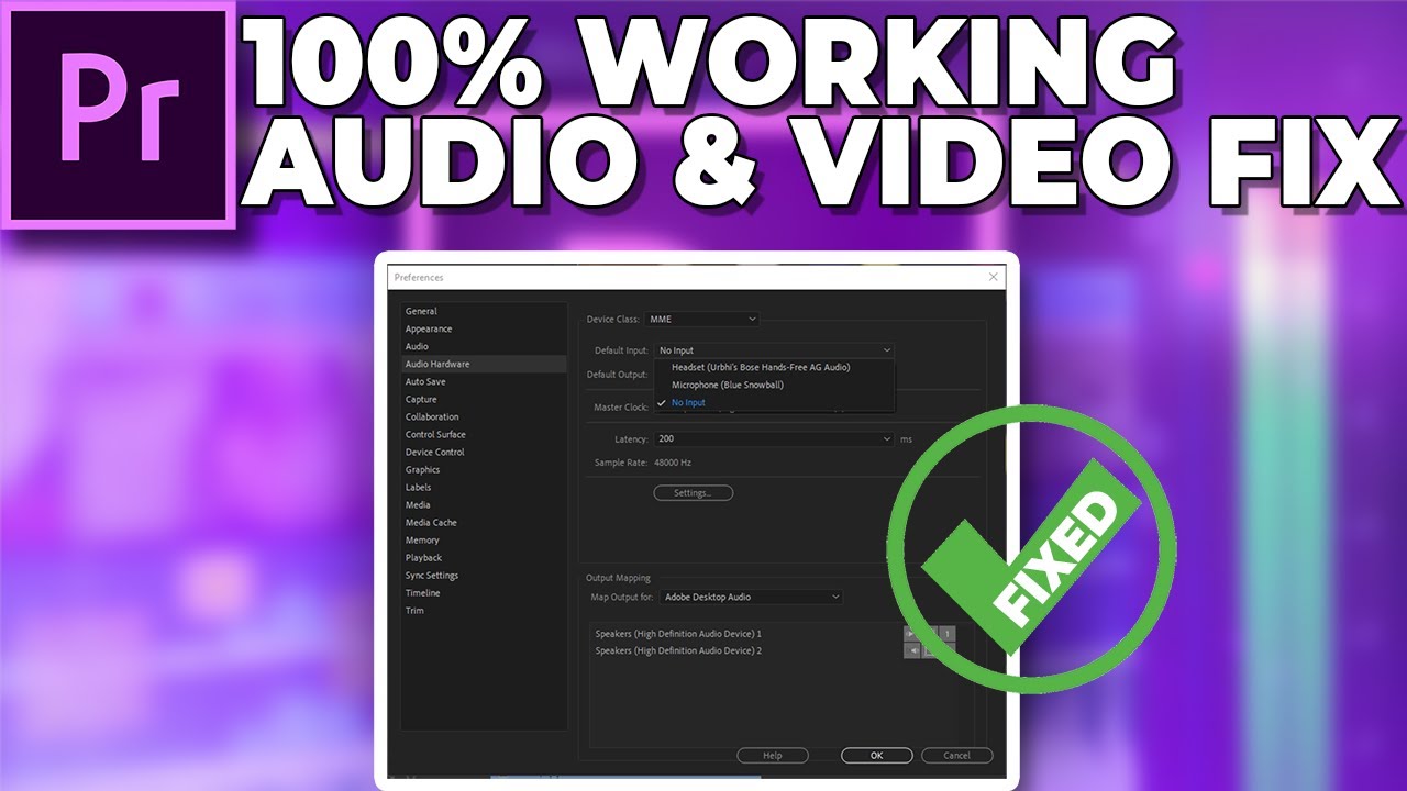 [100 FIXED] Adobe Premiere Pro How to Fix Audio & Video Issue YouTube