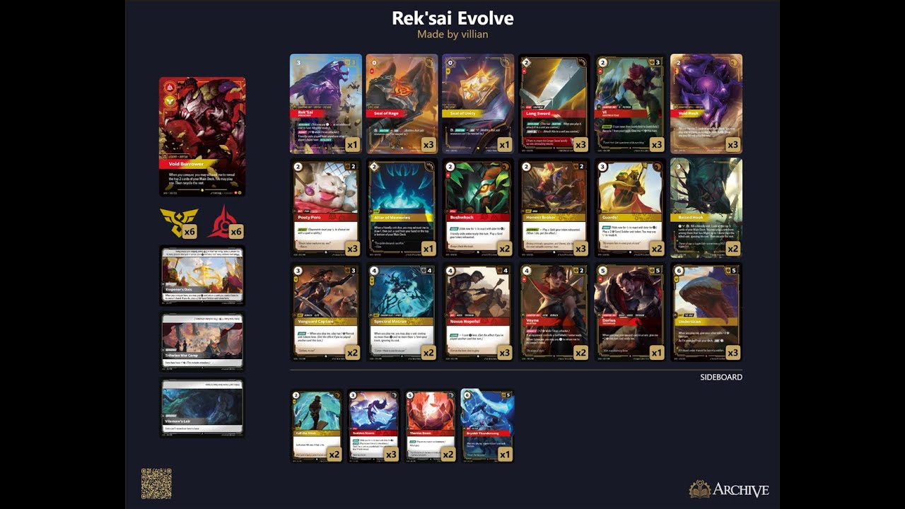 Rek'sai Bush Camping (Baited Hook) Riftbound Deck Profile - YouTube