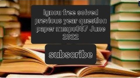 mmpc 007 June 2022 Ignou free solved previous year question paper  links in  descriptions