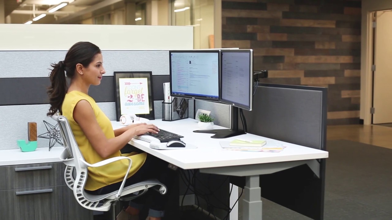 Fellowes Bras professionnel Double support d'écran vertical autoportant jusqu’à 30"