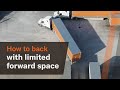 How to back a tractor-trailer with limited forward space