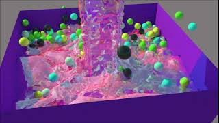 Milk interacting with balls in container - TyFlow with 3DS Max