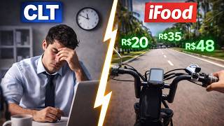 4 HORAS no iFood vs 8 HORAS de CLT: olha a diferença