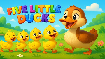Five Little Ducks and Mama Duck | Counting Rhyme for Babies