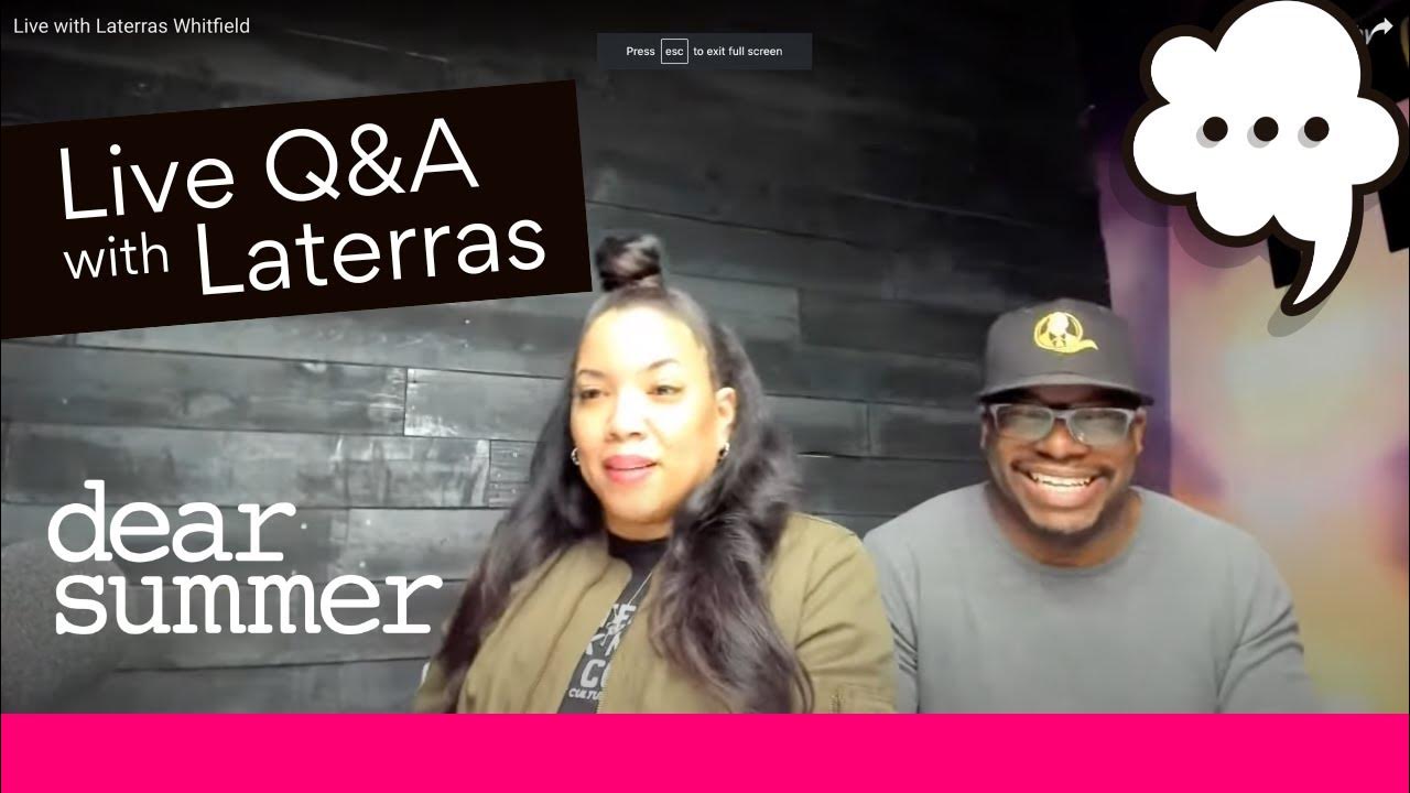 Live with Laterras Whitfield - YouTube