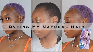 Dyeing My Short Natural Hair Purple | Schwarzkopf Pretty Pastels | Bleaching Process