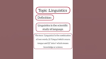 Linguistics | What is linguistics #linguistics #linguisticsmaenglishpart2