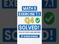 PTB Math 9 Exercise 7.1 Q4 Solved in 1 Minute | Class 9 Math #Shorts