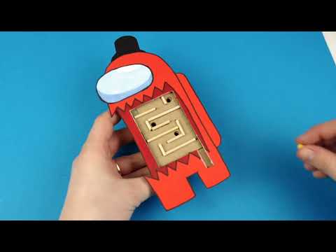 Among Us Walkthrough Maze DIY & Gameplay 😊 Among Us Hide and Seek Easy paper craft ideas