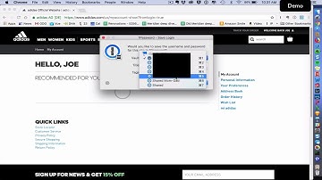 Create login using 1Password